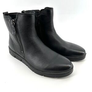 ECCO Soft 7 Tred Womens Black Pebbled Leather Waterproof Ankle Boots 38 US 7-7.5